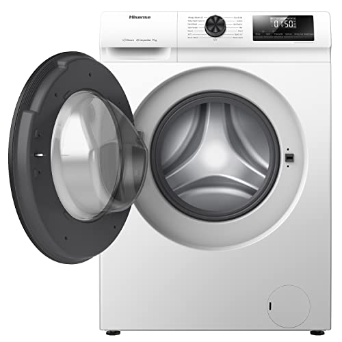 Hisense-WFQP9014EVM-Freestanding-9 KG-Front Load Washing Durable Inverter Machine-Steam Wash-Quick