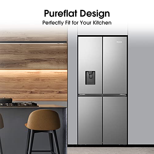 Hisense RQ560N4WCF Freestanding American Fridge Freezer Cross Door, No Frost, 454 liters, Stainless Steel s