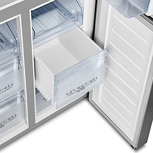 Hisense RQ560N4WCF Freestanding American Fridge Freezer Cross Door, No Frost, 454 liters, Stainless Steel s
