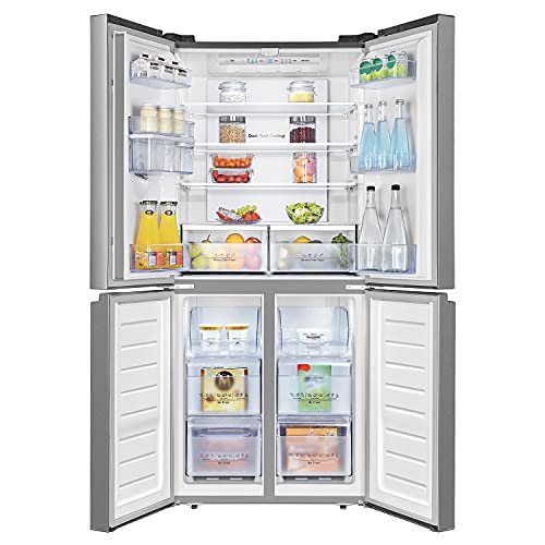 Hisense RQ560N4WCF Freestanding American Fridge Freezer Cross Door, No Frost, 454 liters, Stainless Steel s