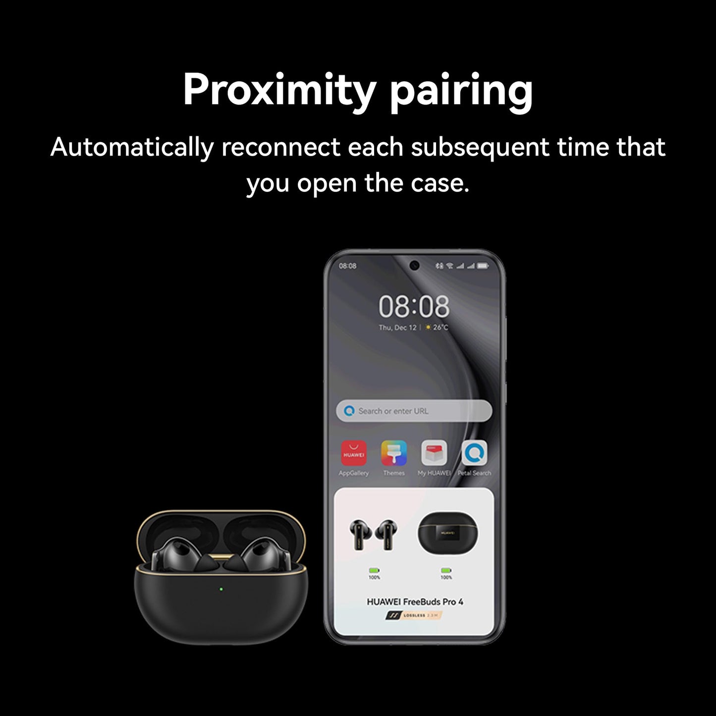HUAWEI FreeBuds Pro 4 Wireless Earbuds, Bluetooth Headphones with Lossless Sound Quality