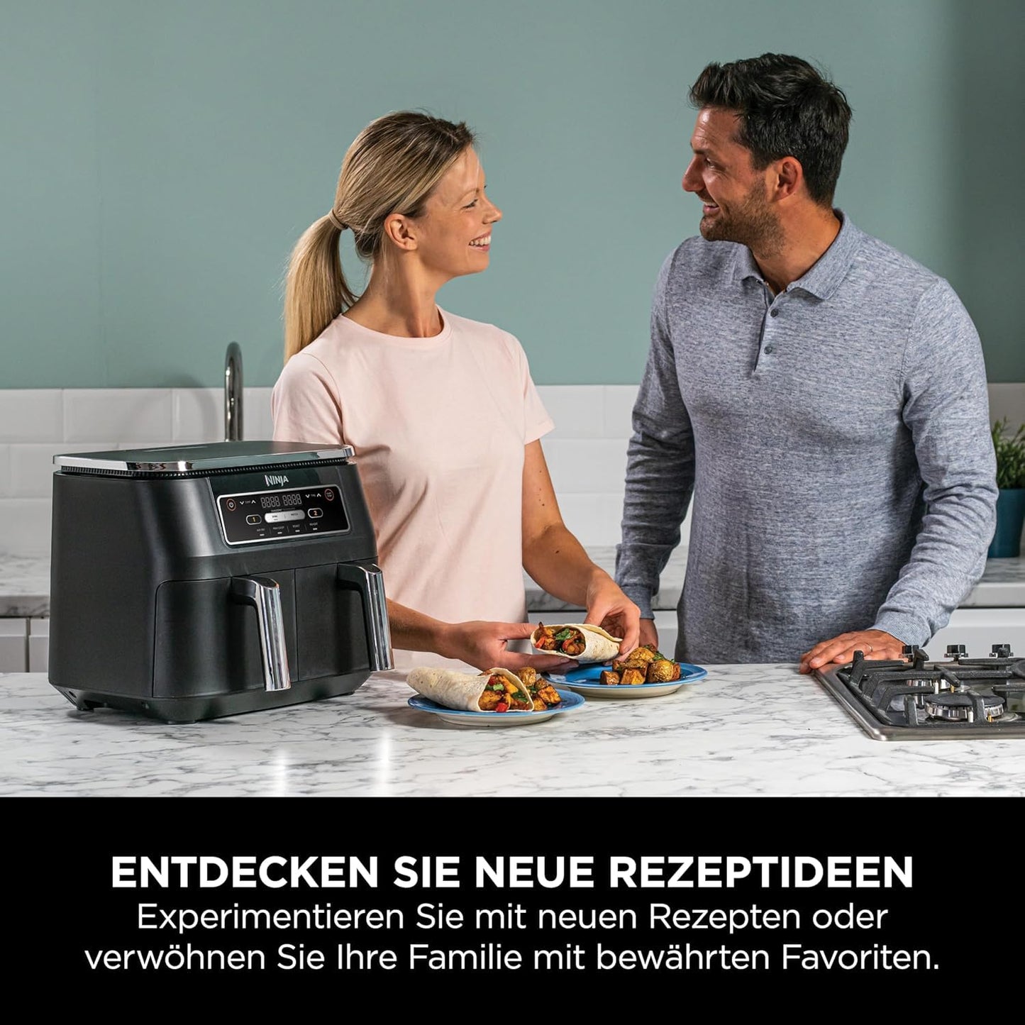 Ninja Foodi Dual Zone Digital Air Fryer, 2 Drawers, 7.6 L, 4-in-1, Used No Oil, Airfry, Max Crisp