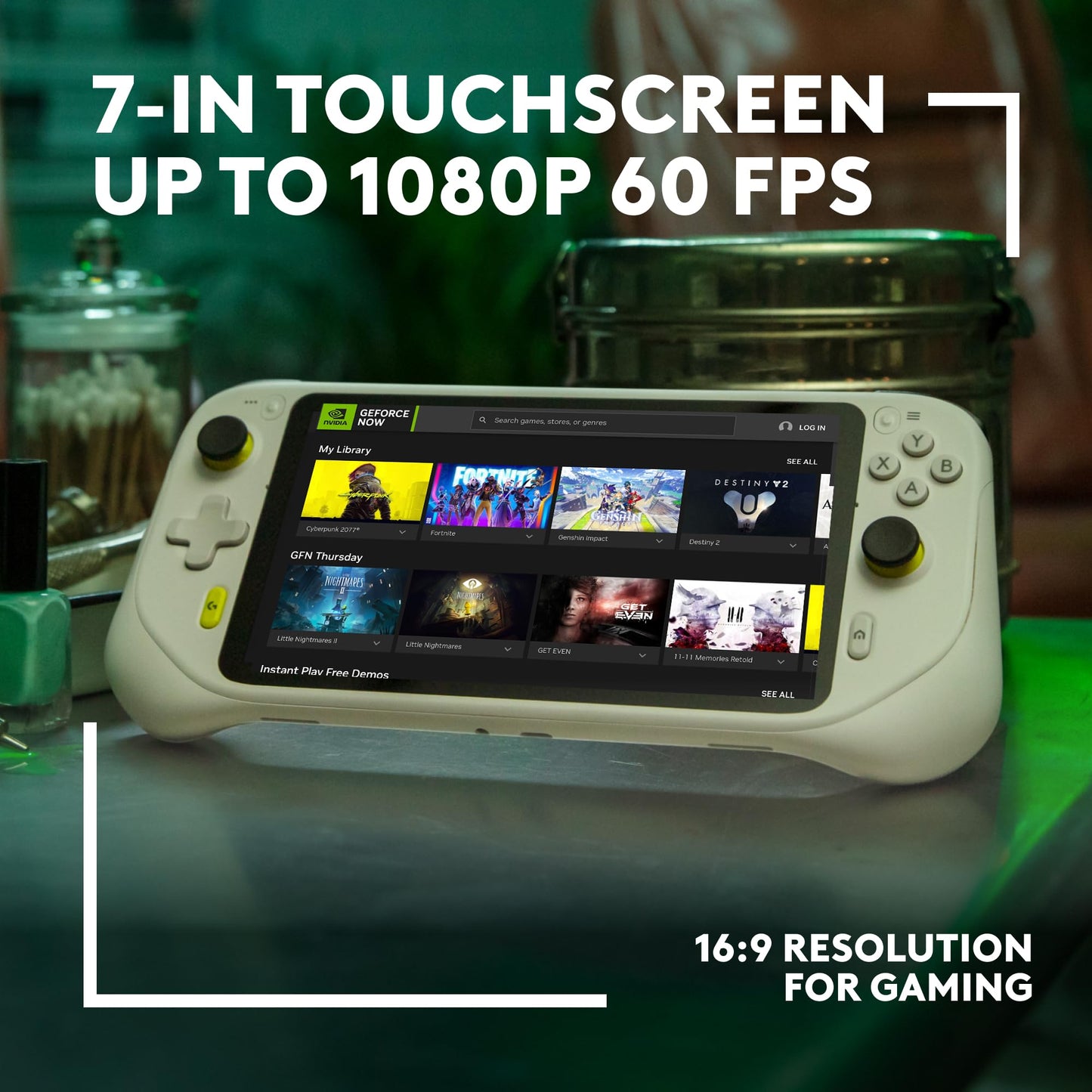 Logitech G Cloud Gaming Handheld, Portable Gaming Console with Long Battery Life