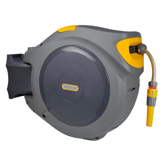 HOZELOCK - Auto Reel Wall-mounted 40m: Easy to Install, Child-lock, Auto-rewind