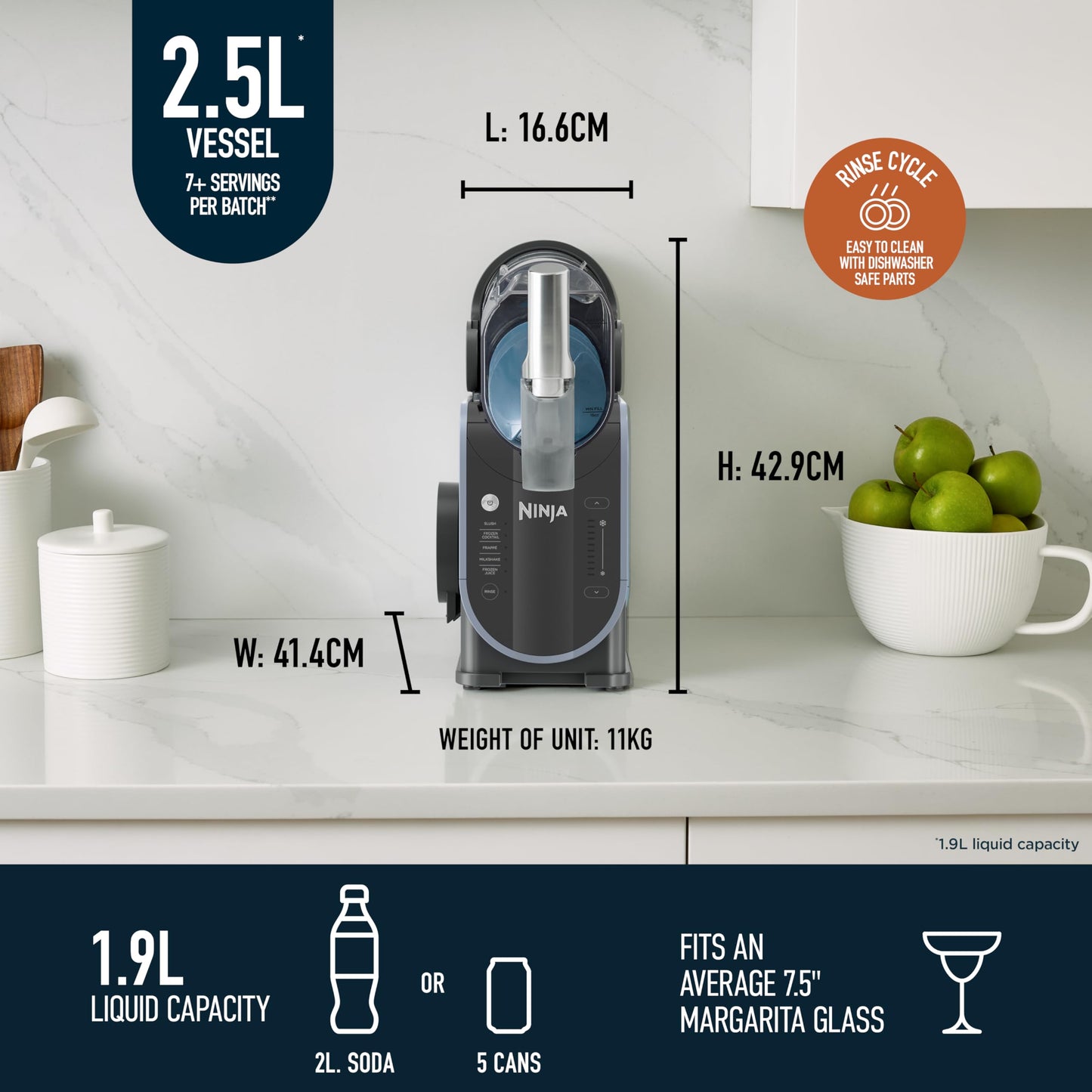 Ninja SLUSHi Frozen Drinks Maker, Create Slush, Frozen Cocktails, Frappé, Milkshakes & Frozen Juice