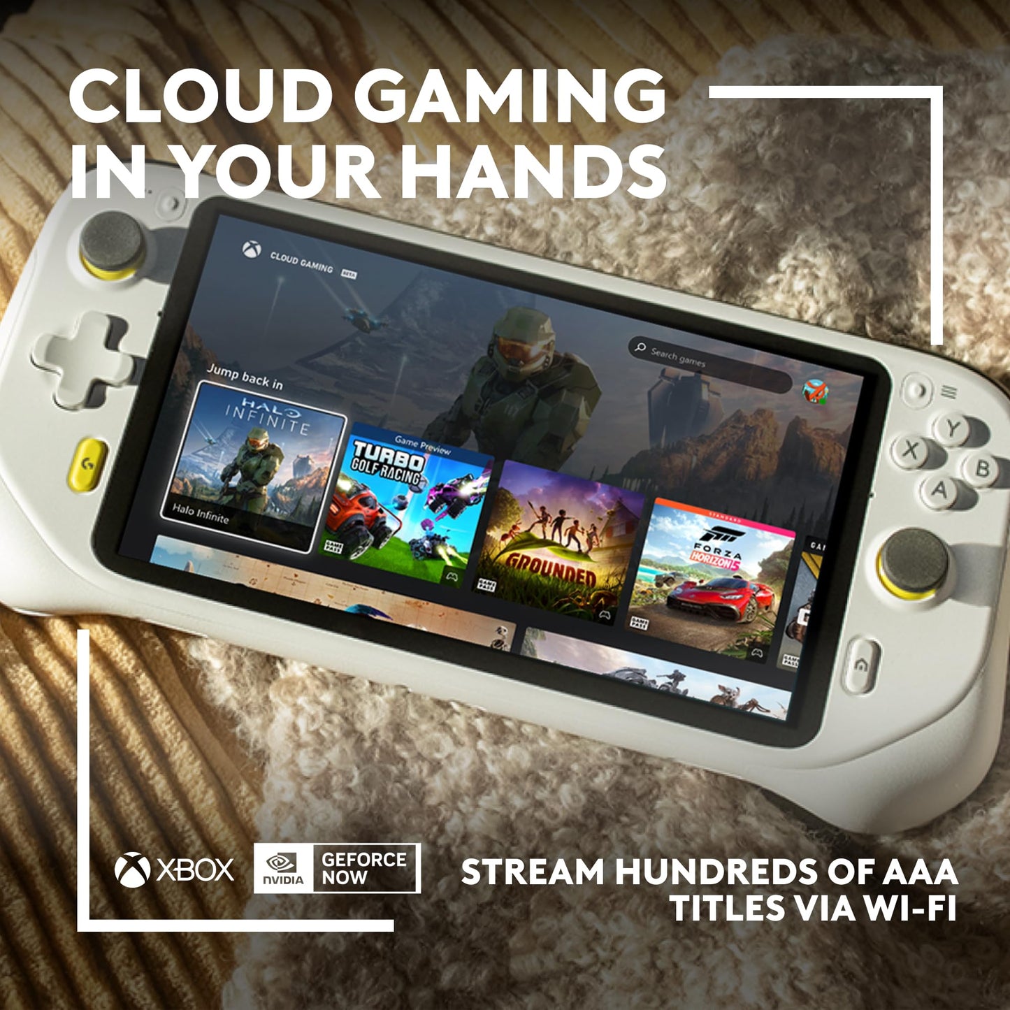 Logitech G Cloud Gaming Handheld, Portable Gaming Console with Long Battery Life
