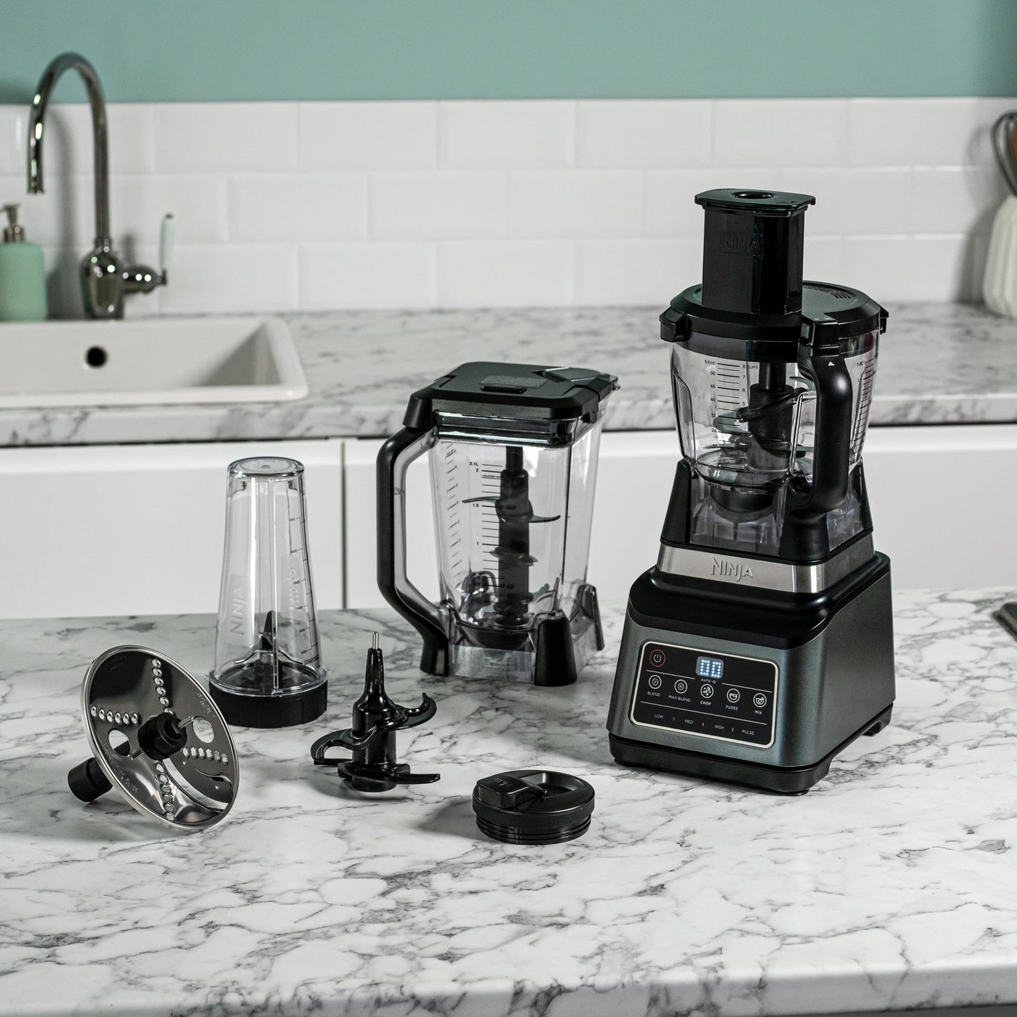Ninja 3-in-1 Food Processor & Blender with 5 Automatic Programs