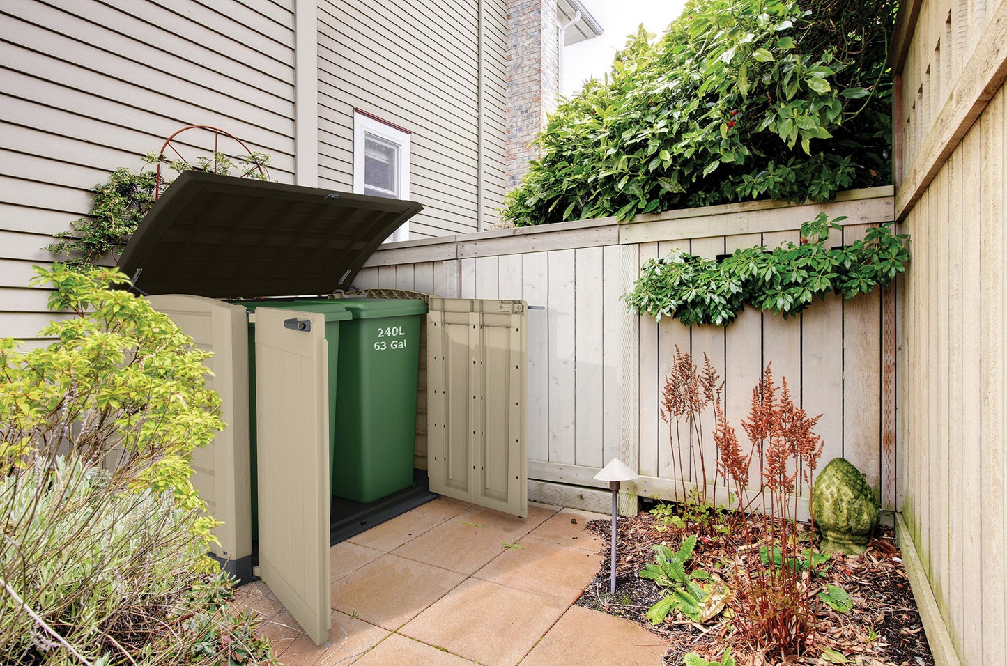 Keter Store It Arc Outdoor Garden Shed, 1200 Litres, Taupe/Beige